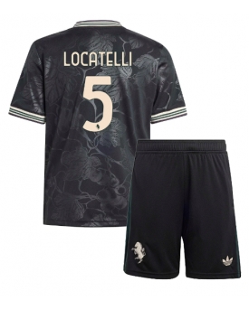 Billige Fotballdrakt Juventus Manuel Locatelli #5 Replika Tredjedraktsett Barn 2025-26 Kortermet (med bukser)